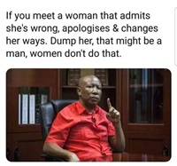 Women that admits wrong, applogies and changes her ways